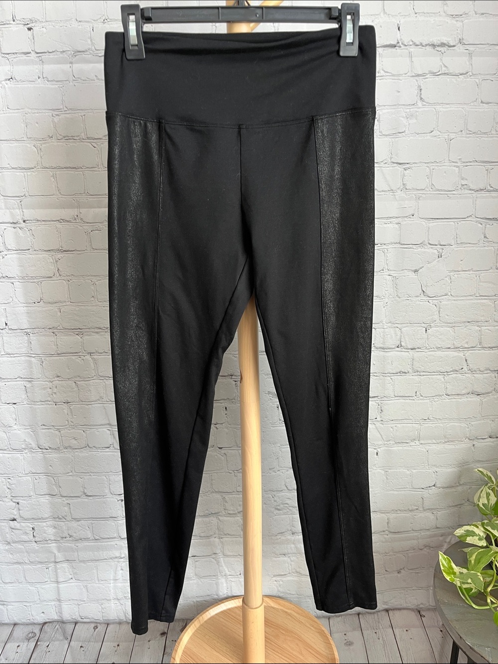 Star by Spanx Shimmer Panel High-Waist Leggings